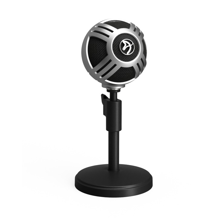 Настолен микрофон Arozzi Sfera Pro Silver