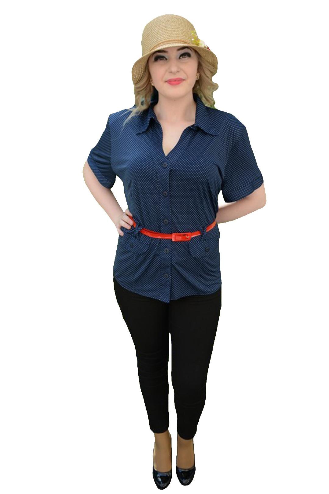Camasa casual, D&J Exclusive, Bleumarin/Alb