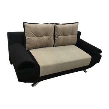 Canapea extensibila New Style, MobAmbient, Maro deschis cappuccino, material textil, extensie 150 cm din plasa de arcuri tip relaxa, lada de depozitare, 2 perne mari si 2 cotiere incluse, 190 x150 cm Canapea extensibila New Style, MobAmbient, Maro deschis cappuccino, material textil, extensie 150 cm din plasa de arcuri tip relaxa, lada de depozitare, 2 perne mari si 2 cotiere incluse, 190 x150 cm