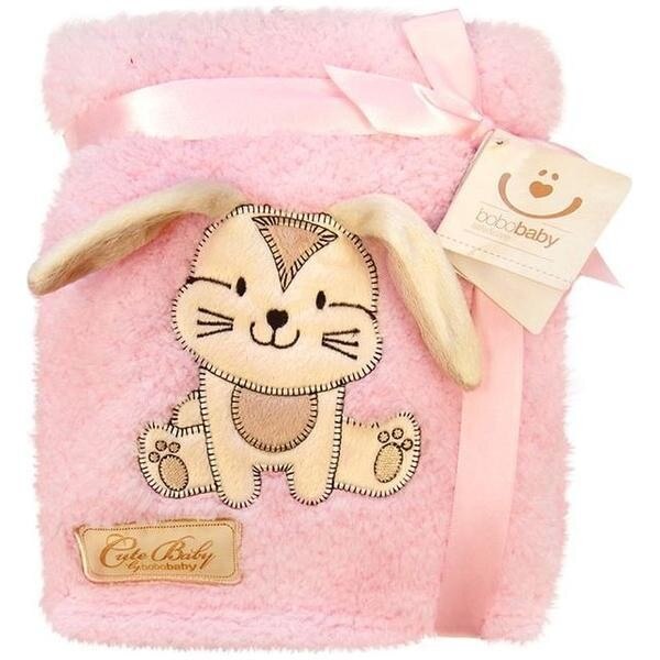 Paturica, iepuras, roz deschis, 76x102cm