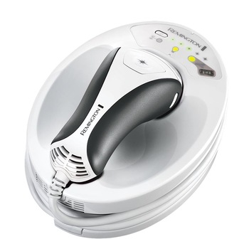 Epilator cu lumina intens pulsata Remington IPL6250 pentru fata si corp, 5 viteze, Alb/Negru Epilator cu lumina intens pulsata Remington IPL6250 pentru fata si corp, 5 viteze, Alb/Negru