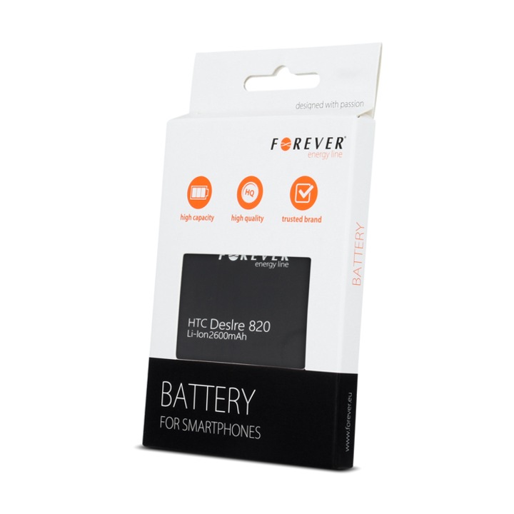 Резервна батерия Forever за HTC Desire 820, 2600 mAh, HQ, Blister