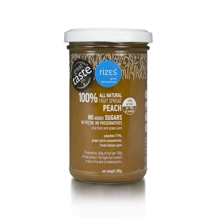 Gem de piersici, Rizes, aroma intensa, fara zahar adaugat, fara pectina, 300g