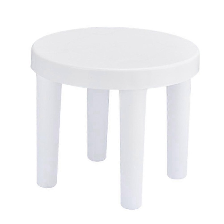 Taburet rotund din plastic ECJ-20552, alb, 25 x 25 x 21 cm