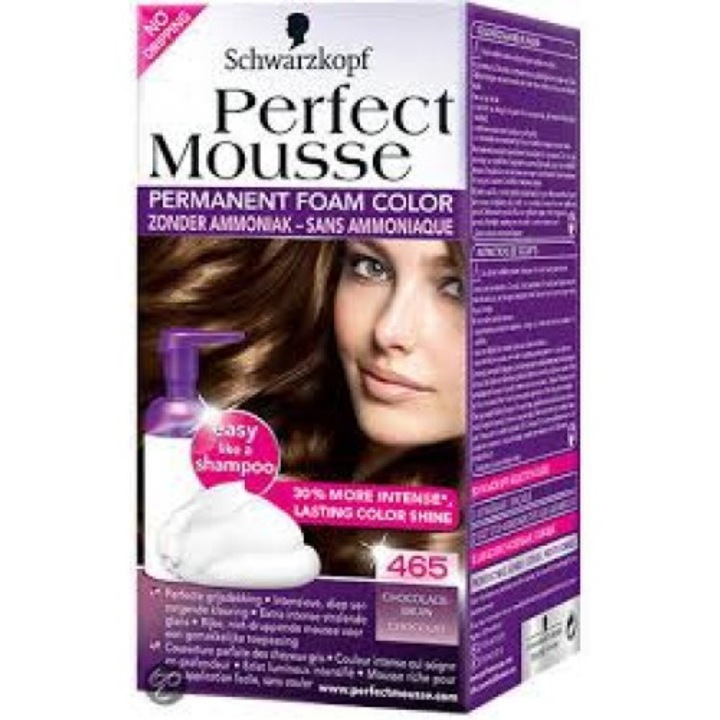 Боя за коса Schwarzkopf Perfect Mousse 465 Chocolate Brown - eMAG.bg
