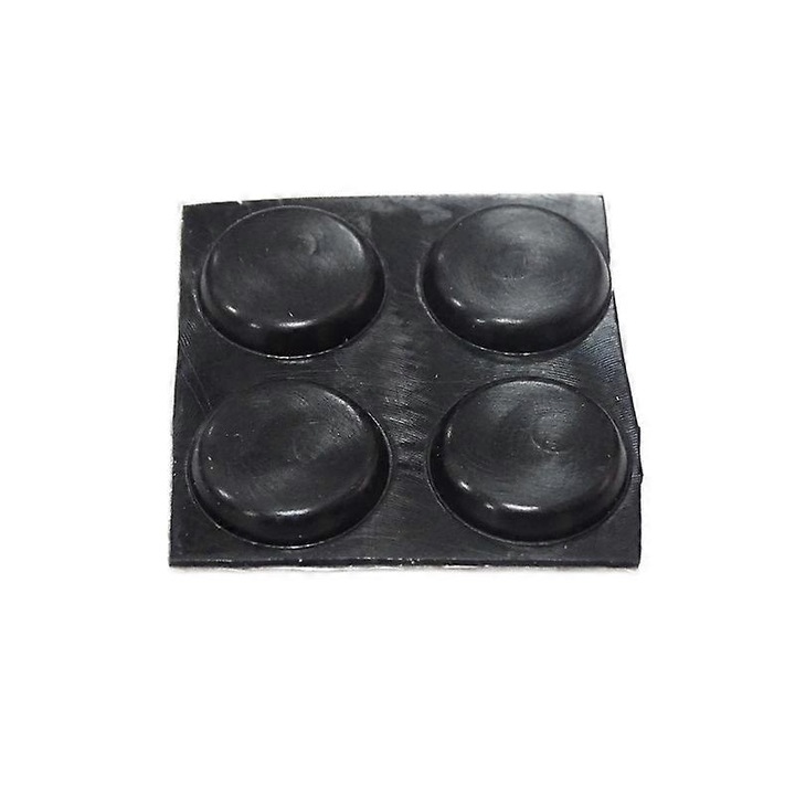 ECJ-26405 csúszásgátló szilikon lábak laptophoz/billentyűzethez, öntapadós, hőálló, fekete, 4 db (O13 x 2.8 mm)