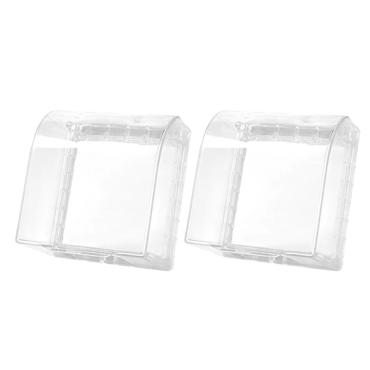 Capac de protectie pentru priza ZYBLSSBB LSM2xh708-BCS0102040, pentru doza tip 86, plastic transparent, 11,4 x 10 x 4 cm, set 2 bucati