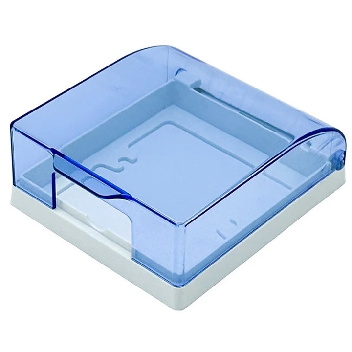 Cutie etansa pentru priza tip 86 ZYBLSSBB LSM2xh2907-BCS0165571, anti-stropi, transparent albastru, 12,2 x 10,2 x 4,5 cm