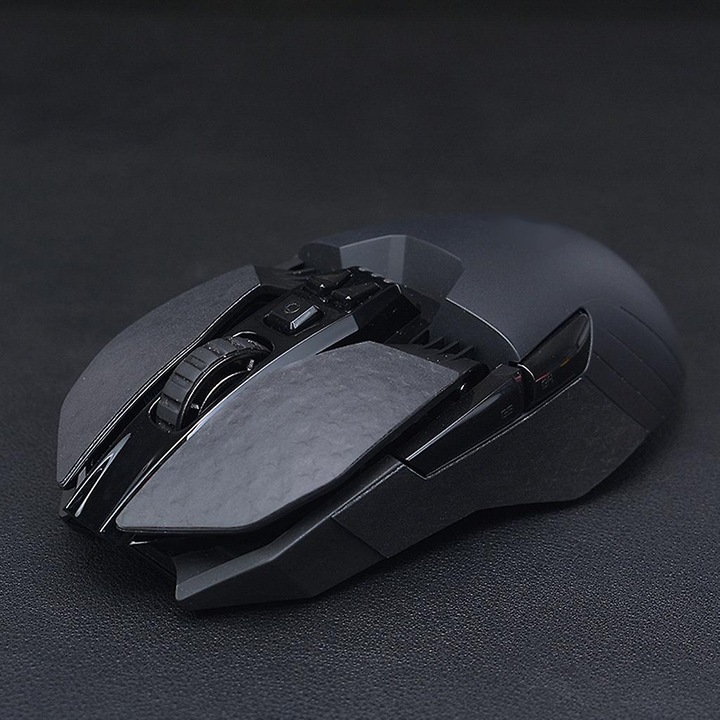 ECJ-26857 csúszásgátló egérpadok, kompatibilis a Logitech G900/G903 Hero modellel, gyík bőr hatású, fekete, 1. szett