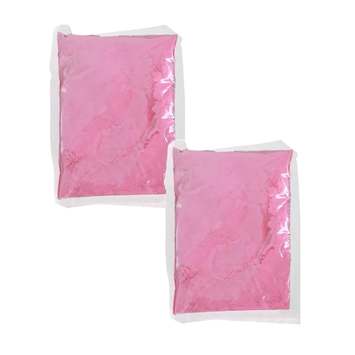 Pudra coloranta din amidon de porumb ZYBLSSBB LSM2xh173-BCS0183131, pentru Color Run si petreceri, roz, 100 g