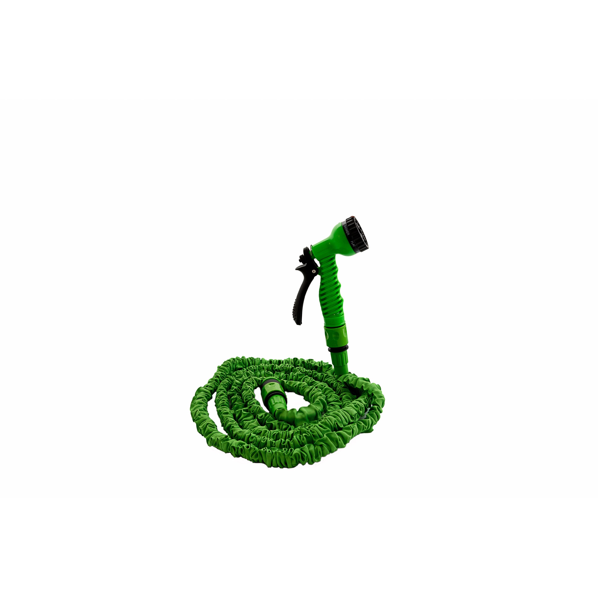 Furtun extensibil pentru gradina, 7,5 m, cu pistol de udat, verde