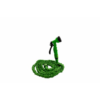Furtun extensibil pentru gradina, 7,5 m, cu pistol de udat, verde Furtun extensibil pentru gradina, 7,5 m, cu pistol de udat, verde