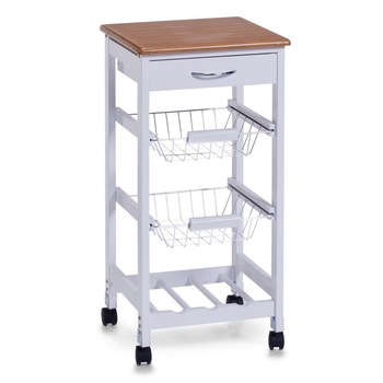 Carucior bucatarie Zeller, multifunctional, Alb/Maro Carucior bucatarie Zeller, multifunctional, Alb/Maro