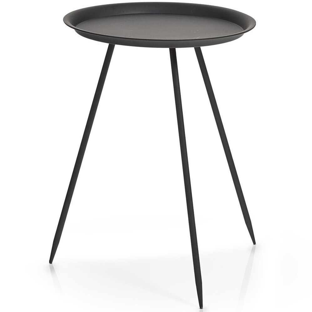 Masa din metal Zeller, 40 cm, Negru
