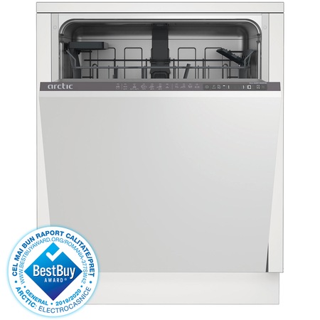 Masina de spalat vase incorporabila Arctic DBI64A+, 14 seturi, 5 programe, Clasa A+, Motor Silent Inverter, 60 cm, Gri