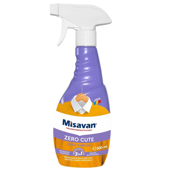 Misavan Zero Parfum Nélküli Ruhafesztító Spray, 500ml, Fehérítő