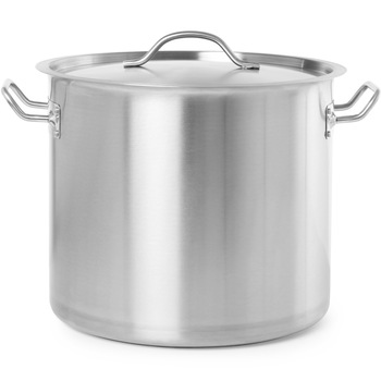 Oala cu capac 37 litri, 36x(H)36 mm, inox, Hendi Budget Line, potrivita si pt uz profesional