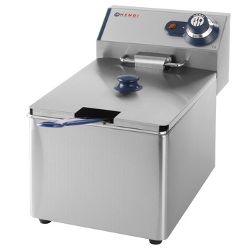 Friteuza Hendi Blue Line, 3000 W, 4 L, Temperatura reglabila pana la 190 °C, Termostat, Argintiu Friteuza Hendi Blue Line, 3000 W, 4 L, Temperatura reglabila pana la 190 °C, Termostat, Argintiu