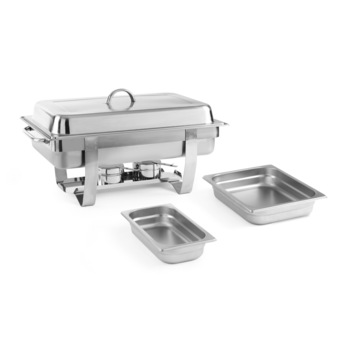 Set promotional chafing dish dreptunghiular Hendi Fiora + 2 tavi GN1/2 + 3 tavi GN1/3 Set promotional chafing dish dreptunghiular Hendi Fiora + 2 tavi GN1/2 + 3 tavi GN1/3