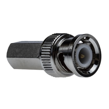 Conector BNC tata cu infiletare pe cablu RG6, BNC-MI Conector BNC tata cu infiletare pe cablu RG6, BNC-MI