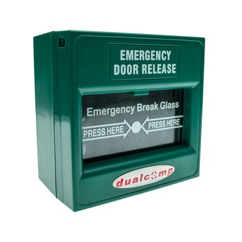 Buton de panica control acces, cu geam, verde, AUSL-911V Buton de panica control acces, cu geam, verde, AUSL-911V