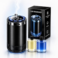 Odorizant Auto Profesional PRIMEDEO Start Fresh 2 Rezerve, Difuzor cu Acumulator, Lumini Ambientale, Proiectie de Stele, Iluminare Relaxanta si Design Elegant, Produse Cosmetica Auto, Odorizant Masina