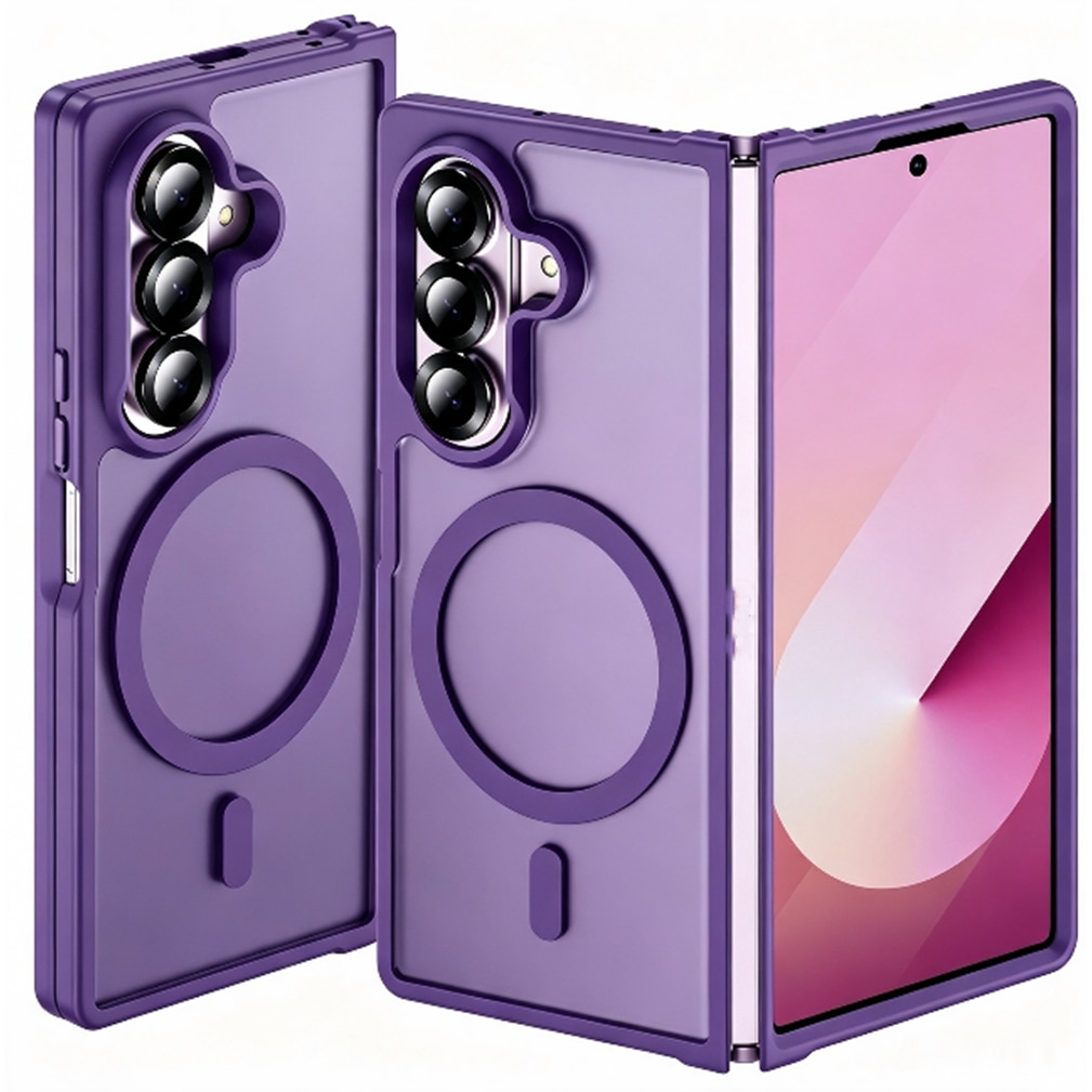 Husa pentru Samsung Galaxy Z Fold8 Ultra, compatibil cu magnetic, Design Mat, Protectie Antisoc, Textura Placuta la Atingere, Violet