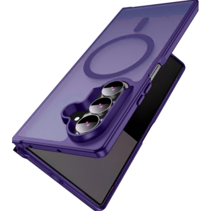Husa pentru Samsung Galaxy Z Fold8 Ultra, compatibil cu magnetic, Design Mat, Protectie Antisoc, Textura Placuta la Atingere, Violet