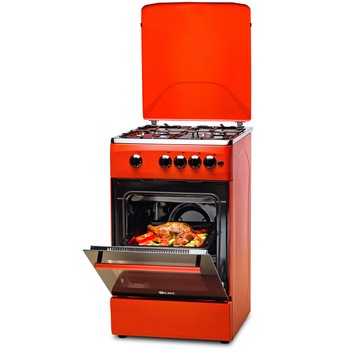 Aragaz LDK 5060 A Brick Red RMV, 4 Arzatoare, Capac metalic, Siguranta, Aprindere electrica, Caramiziu, Preinstalare duze Aragaz LDK 5060 A Brick Red RMV, 4 Arzatoare, Capac metalic, Siguranta, Aprindere electrica, Caramiziu, Preinstalare duze