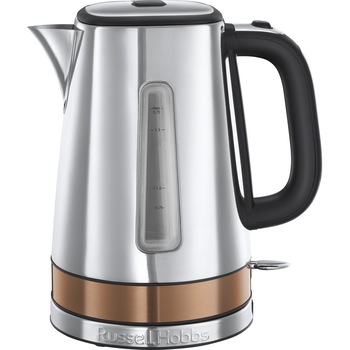 Fierbator Russell Hobbs Luna Copper Accents 24280-70, 2400 W, 1.7 l, Fierbere rapida, Inox/Cupru Fierbator Russell Hobbs Luna Copper Accents 24280-70, 2400 W, 1.7 l, Fierbere rapida, Inox/Cupru