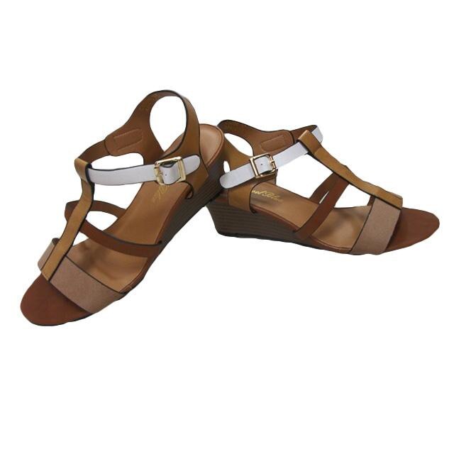 Sandale cu talpa ortopedica si barete in stil roman, D&J Exclusive, Alb/Crem