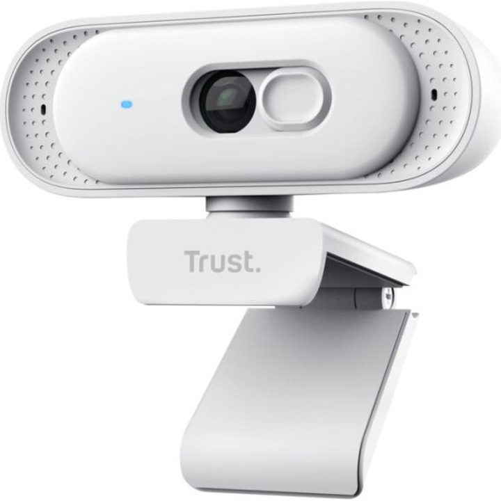 Уеб камера Trust Tomar 2K QHD, 2K видео резолюция, USB 2.0, Бяла