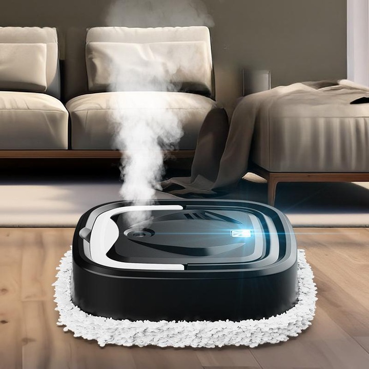 Robot mop umed-uscat K0345-0817-JMCJ-xw313, reincarcabil USB, navigare aleatorie, motor periat, autonomie 121–180 min, pentru suprafete