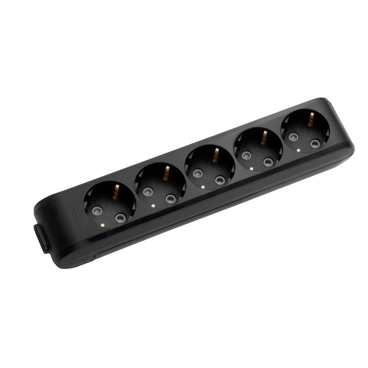 Разклонител Panasonic X-tendia петица без кабел, Черен