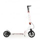 Trotineta cu cadru din aluminiu,3 nivele de reglare a inaltimii, roti PU, suspensii, frana de mana pe disc, de la 10 ani pana la 100kg Byox Plexus White cu suport sticla si centura transport incluse