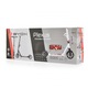 Trotineta cu cadru din aluminiu,3 nivele de reglare a inaltimii, roti PU, suspensii, frana de mana pe disc, de la 10 ani pana la 100kg Byox Plexus White cu suport sticla si centura transport incluse