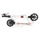 Trotineta cu cadru din aluminiu,3 nivele de reglare a inaltimii, roti PU, suspensii, frana de mana pe disc, de la 10 ani pana la 100kg Byox Plexus White cu suport sticla si centura transport incluse