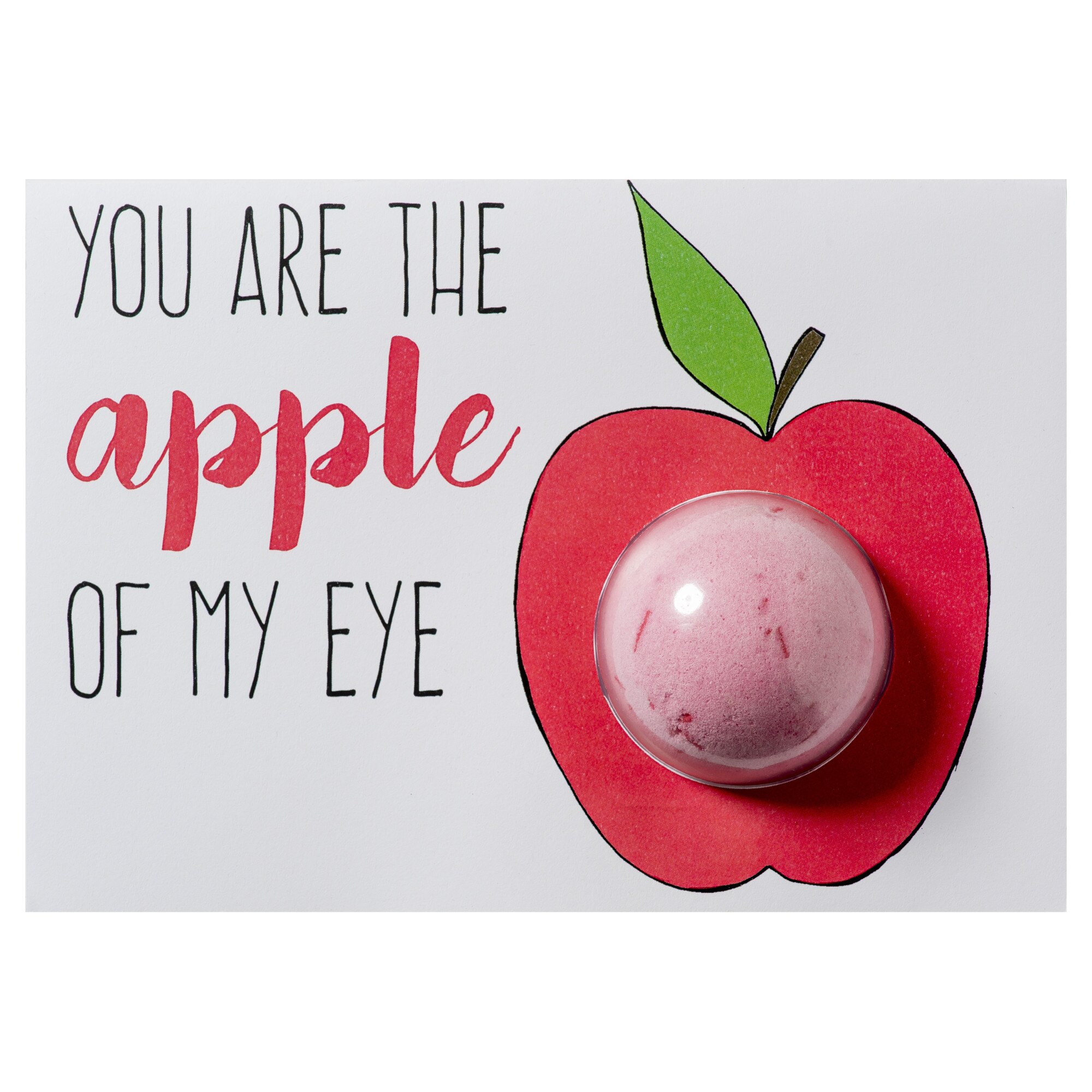 Felicitare cu bila efervescenta You Are the Apple Of My Eye, Bomb Cosmetics