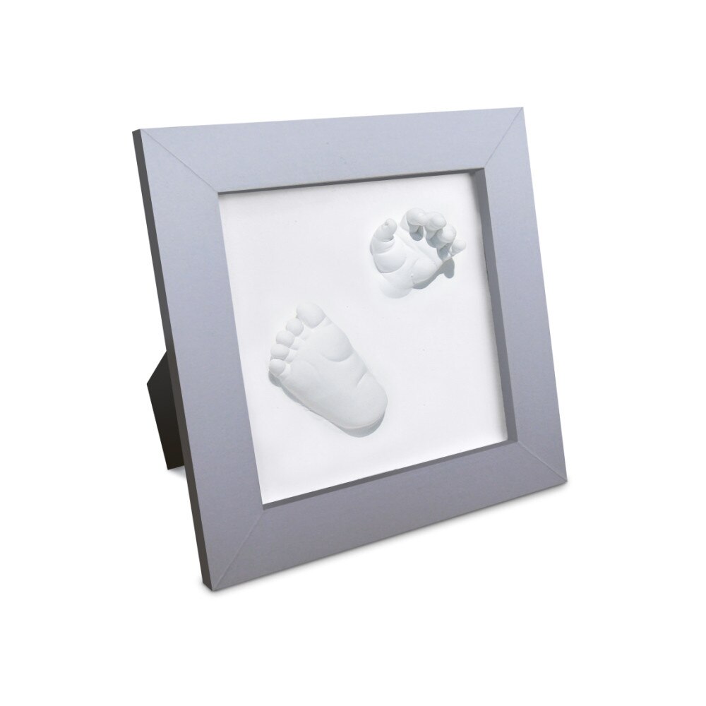 Kit rama foto cu amprenta mulaj 3D, Happy Hands, argintie