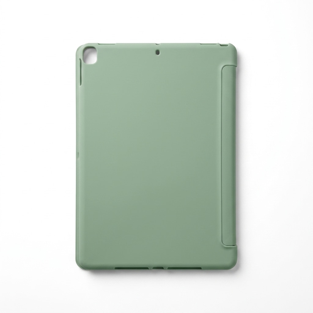 Husa tip carte pentru iPad 10.2 inch (gen 7/8/9), Origami multi-unghi, spate rigid, sleep/wake automat, verde matcha