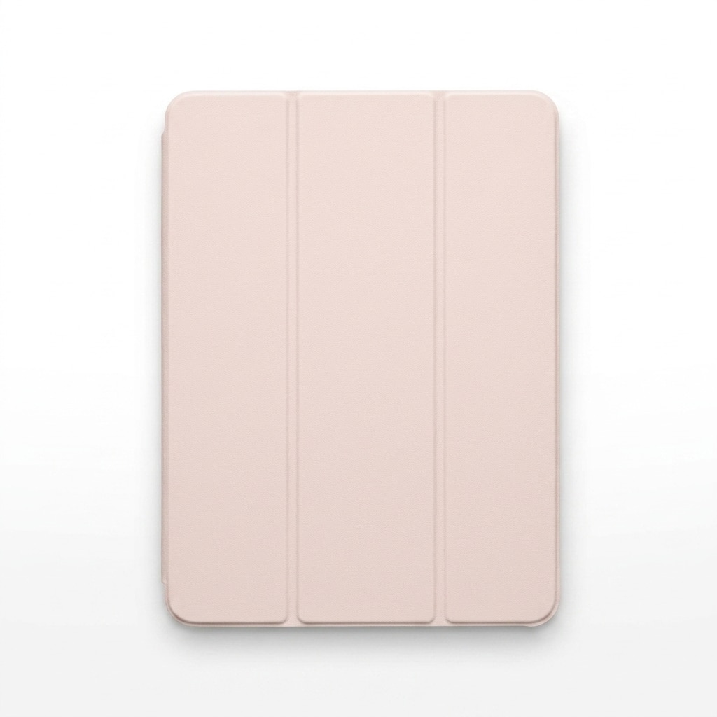 Husa tip carte pentru iPad 10.2 inch (gen 7/8/9), Smart Cover, slot creion, sleep/wake automat, roz pudra