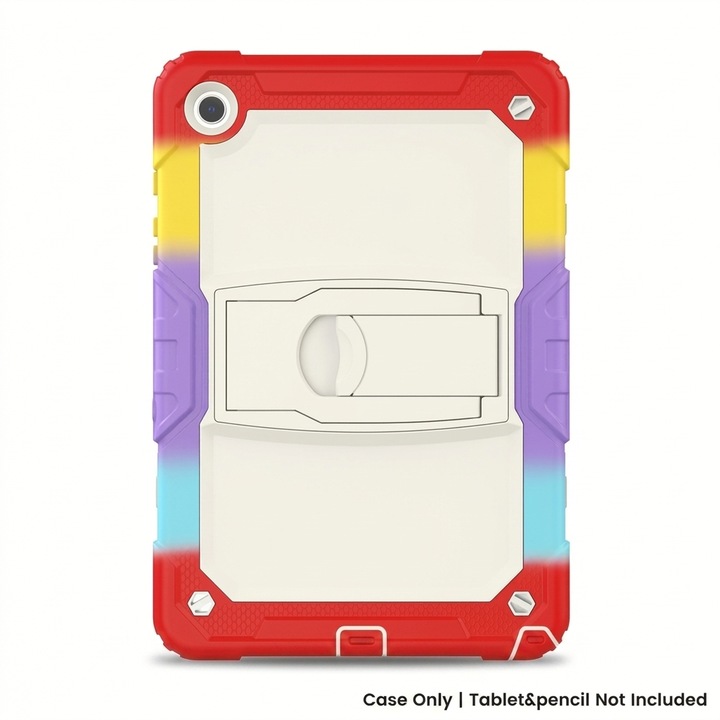 Husa tableta antisoc pentru Samsung Galaxy Tab A8 10.5 (X200/X205), suport pliabil, multicolor curcubeu