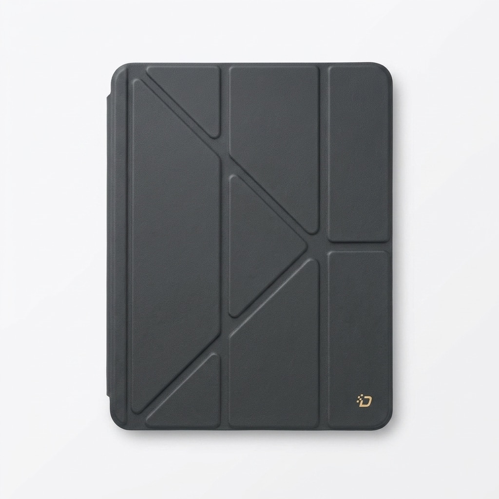 Husa tip carte pentru iPad Air 10.9 / Pro 11 inch, tip origami, suport multi-unghi, negru