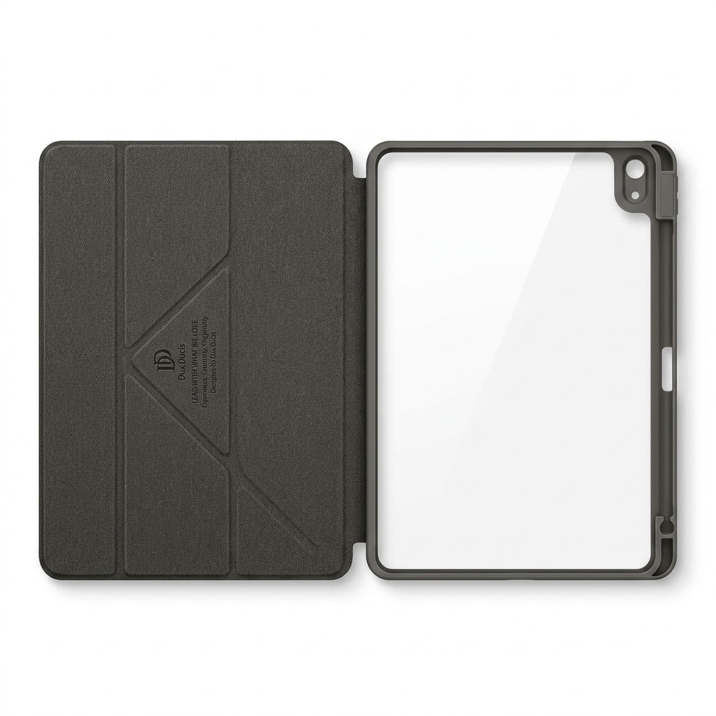 Husa tip carte pentru iPad Air 10.9 / Pro 11 inch, tip origami, suport multi-unghi, negru