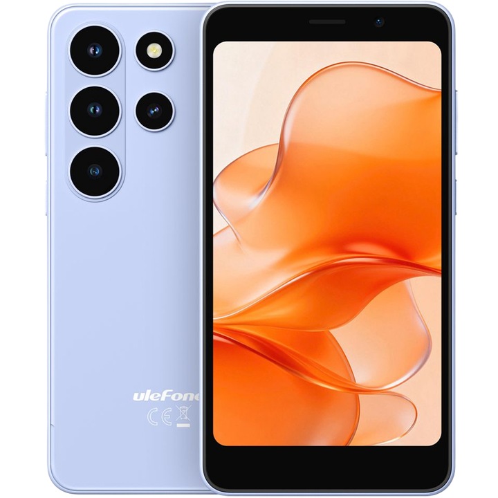 Мобилен телефон Ulefone Note 22, 4G, Dual SIM, 5-инчов HD, Octa-Core T7100, 32GB, GPS, Face Unlock, Android 16 Go, Sky Blue