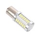 LED izzó autóba 1156 P21W BA15S 12V, 33 LED lencsével, ezüst test, fehér fény, 6 db-os szett (18.5x52 mm)