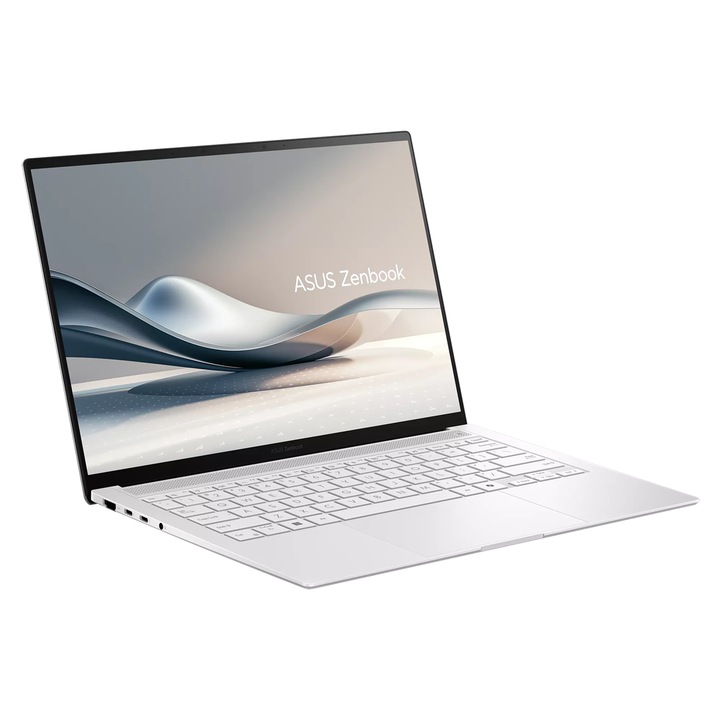 Лаптоп Asus Zenbook S 14 UX5406AA-SU478X, UX5406AA-SU478X.2TBSSD, 14", Intel Core Ultra 9 386H (16-ядрен), Intel Graphics 4 Core, 16GB LPDDR5, Бял