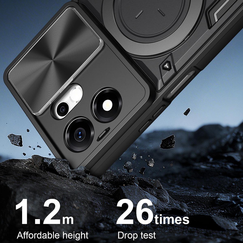 Husa pentru Honor 600 Smart cu protectie pentru camera si suport magnetic integrat Ring Shockproof, rosu