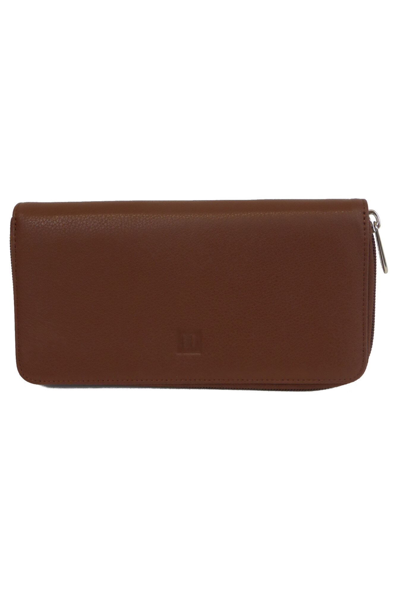 Portofel de dama HEXAGONA - piele naturala - coniac