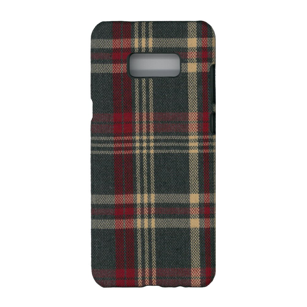 Husa de protectie spate cu invelis textil, Eurocell, pentru Samsung Galaxy S8 Plus, carouri rosii